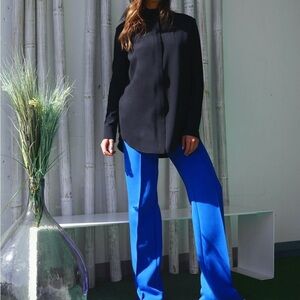 Marie Saint Pierre minimalist quiet luxury Black Scuba Top Tunic Size 1 Zipper